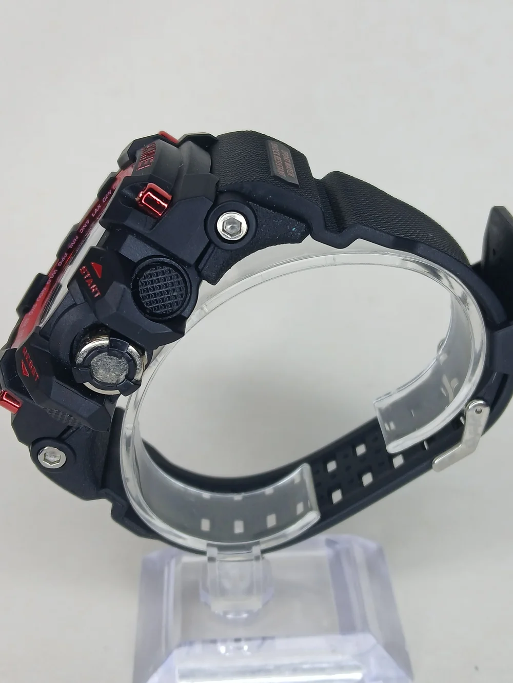 SKMEI 1155 Men’s Dual Time Sport Watch Black Red Digital Analog Chrono 50M
